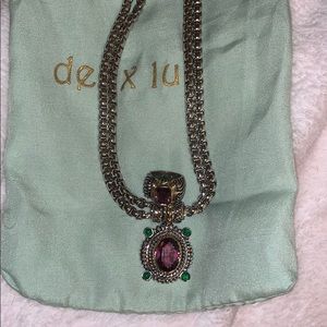 VINTAGE Necklace, earings & ring set ring size 5/6